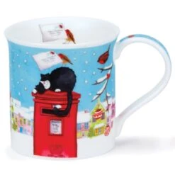 DUNOON Bute Christmas Post Cat Mug