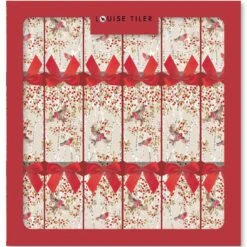 Box Of 6 Louise Tiler 'Christmas Robins' Luxury 13" Crackers -Spode Xmas Store 09482500 1658243949