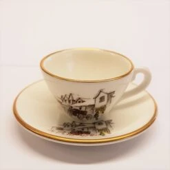 Caverswall Mini Cup & Saucer Christmas 1987
