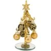 Glass Christmas Tree - Black & Gold Tree Small 67480 (Gold)