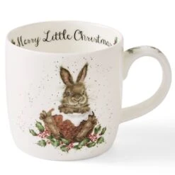 Wrendale Christmas Single Mug Merry Little Christmas (Rabbit)
