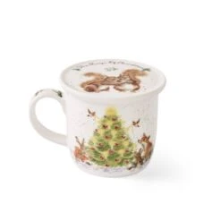 Wrendale Christmas Mug & Coaster Set Oh Christmas Tree -Spode Xmas Store 749151785687 altview2 1 1666106798