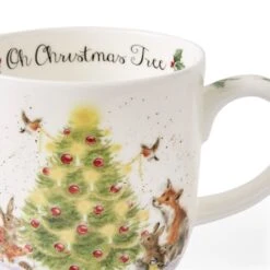 Wrendale Christmas Mug & Coaster Set Oh Christmas Tree -Spode Xmas Store 749151785687 crop 1 1666106772