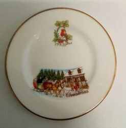 Caverswall Miniature Plate Christmas 1983