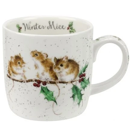 Wrendale Christmas Single Mug Winter Mice 3 Wrendale Christmas Single Mug Winter Mice