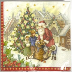 IHR Large Luncheon Napkins/Serviettes - Toy's Christmas Market -Spode Xmas Store Picture119 1643907429