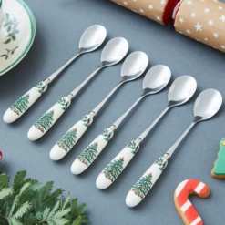 Spode Christmas Tree - Teaspoons Set Of 6 -Spode Xmas Store Picture12rte 1634056381