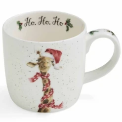 Wrendale Christmas Single Mug Ho Ho Ho (Giraffe)