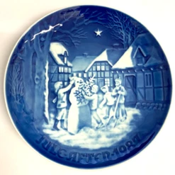 Bing & Grondahl Christmas Plate 1987 'Snowmans Christmas' No Box