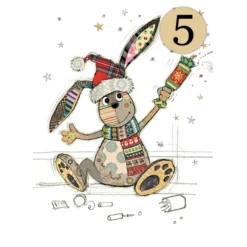 Bug Art Christmas GCC005 Cracker Bunny 5 Pack Of Cards