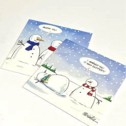 Medici Christmas - 10 Cards In Wallet 'Snowman Humour' XMW0032 -Spode Xmas Store Picture22 1662638742