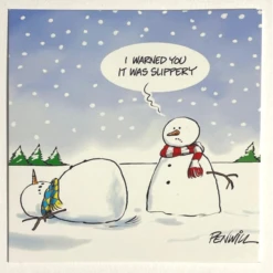 Medici Christmas - 10 Cards In Wallet 'Snowman Humour' XMW0032 -Spode Xmas Store Picture24 1662638783