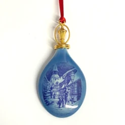 Royal Copenhagen Christmas Drop 1996 'Lighting The Street Lamps'