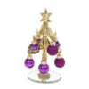 Glass Christmas Tree - Peacock Tree Small 283900 (Purple) -Spode Xmas Store Picture3 1536662767