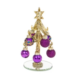 Glass Christmas Tree - Peacock Tree Small 283900 (Purple)