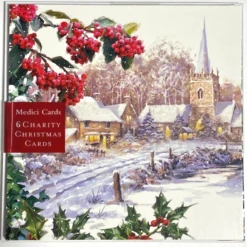 Medici Christmas - Charity Cards 6 Pack 'Winter Church' CHMT0122