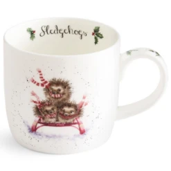 Wrendale Christmas Single Mug Sledgehogs (Hedgehogs)