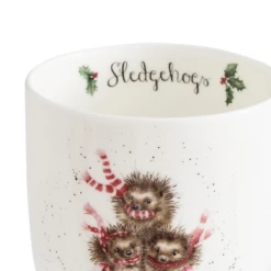 Wrendale Christmas Single Mug Sledgehogs (Hedgehogs) -Spode Xmas Store Picture45 1696335655