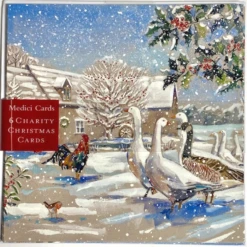 Medici Christmas - Charity Cards 6 Pack 'Farm Geese' CHMT0137