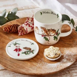 Wrendale Christmas Mug & Coaster Set Winter Mice -Spode Xmas Store Picture5gfhfg 1636365149