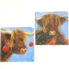 Almanac Christmas - Box 20 Charity Cards 'Highland Cow' CHA0004 -Spode Xmas Store Picture60 1662375485