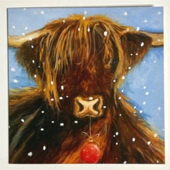 Almanac Christmas - Box 20 Charity Cards 'Highland Cow' CHA0004 -Spode Xmas Store Picture62 1662375535