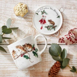 Wrendale Christmas Mug & Coaster Set Winter Mice -Spode Xmas Store Picture6gfhfg 1636365123