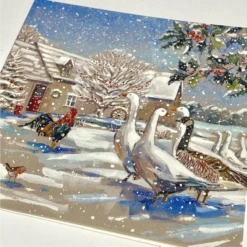 Medici Christmas - Charity Cards 6 Pack 'Farm Geese' CHMT0137 -Spode Xmas Store Picture7 1662123376