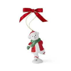 Spode Christmas Tree - Ornament Skating Teddy Bear