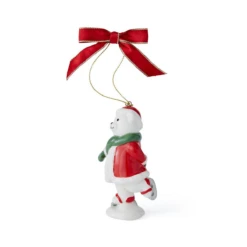 Spode Christmas Tree - Ornament Skating Teddy Bear -Spode Xmas Store Picture80 1696617520