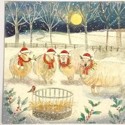 Almanac Christmas - Single Card Large 'At The Hay Stack' VOK497*