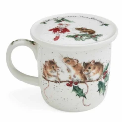 Wrendale Christmas Mug & Coaster Set Winter Mice -Spode Xmas Store Picture9ilojui 1636365096