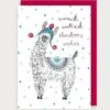 Louise Mulgrew Xmas - Llama Christmas Wishes Single Card XM33 -Spode Xmas Store XM33 600x600 1604492328