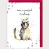 Louise Mulgrew Xmas - Paw-fect Christmas Cat Single Card XM47 -Spode Xmas Store XM47 600x600 1604491387
