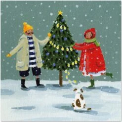 Emma Ball Christmas Tree Decorating (Pack Of 6) Cards XM80