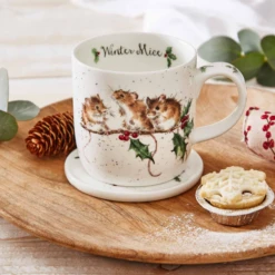 Wrendale Christmas Mug & Coaster Set Winter Mice -Spode Xmas Store gfhgfh 1636365174