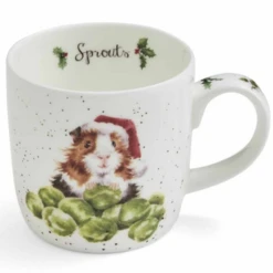 Wrendale Christmas Single Mug Sprouts (Guinea Pig)