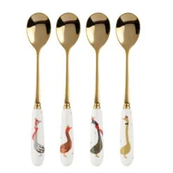Sara Miller Christmas Geese Tea Spoons (Set Of 4) 1101