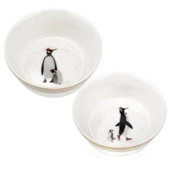 Sara Miller Christmas Penguin Bowls Set Of Two 9168