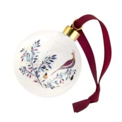Sara Miller Christmas Decoration Bauble Partridge In A Pear Tree