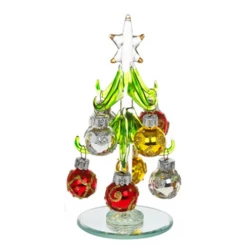 Glass Christmas Tree - Bright Green Tree Small 1230 (Whirl)