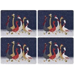 Sara Miller Christmas Geese Placemats (Set Of 4) 48946